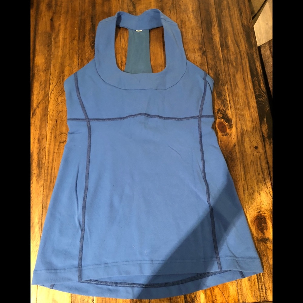 Blue Lululemon Scoop Neck Tank Top